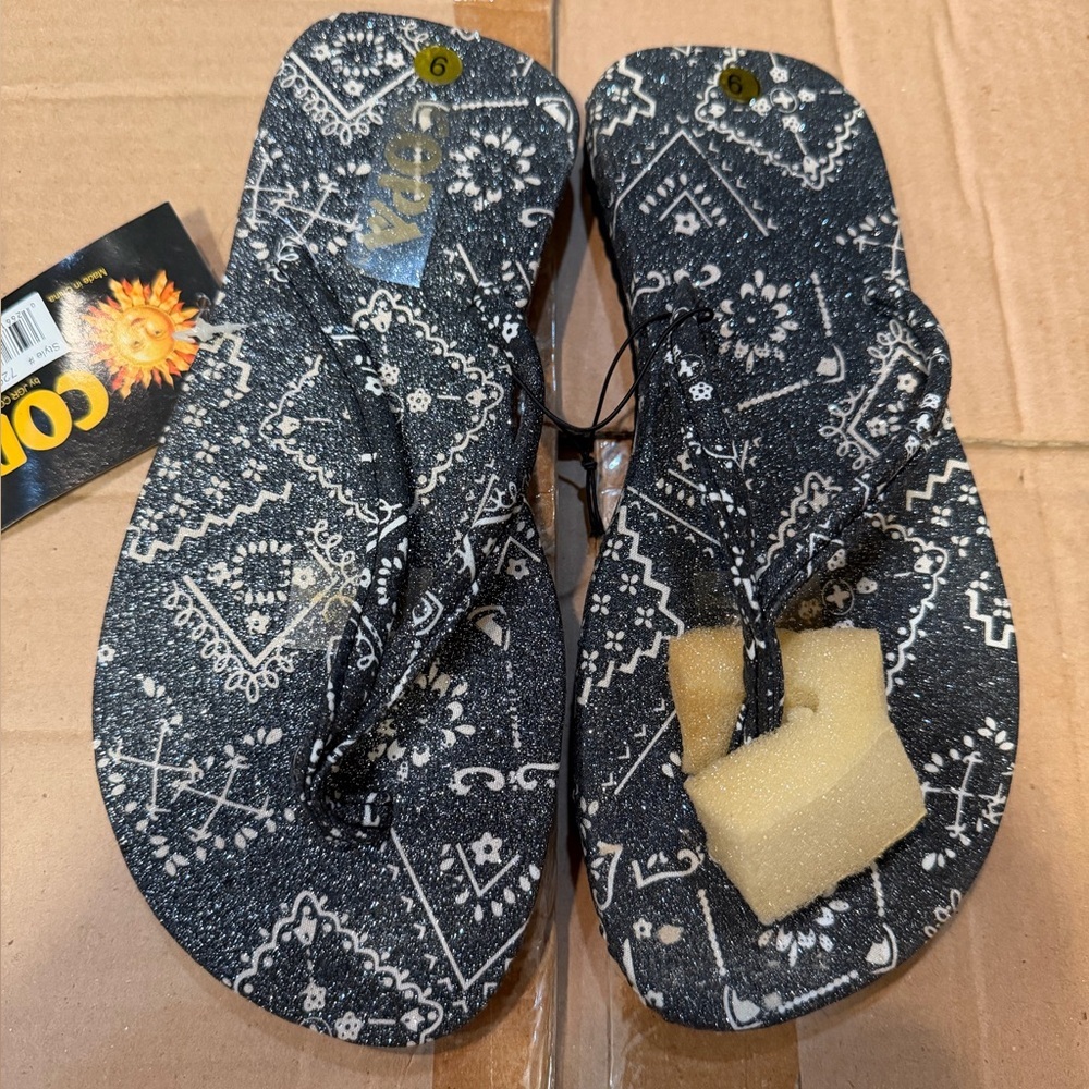Copa Stylish Black Flip-Flops for Women - Picture 10 of 10